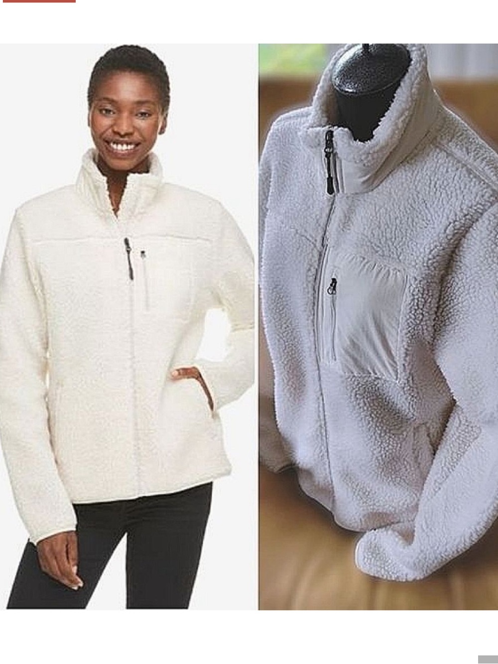 Cozy Women's Sherpa Zip Jacket - Cream